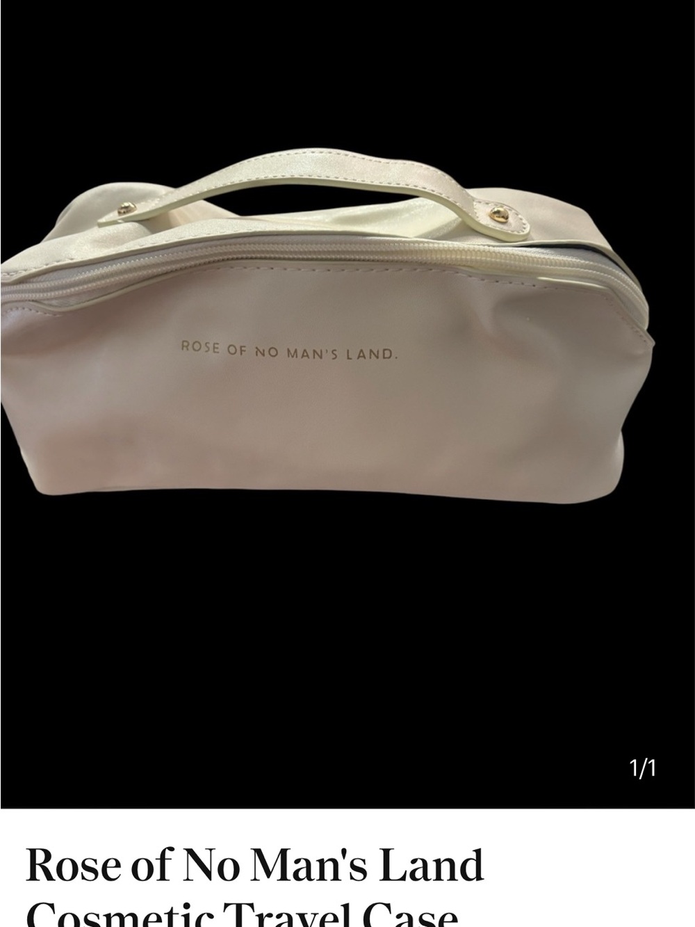 Rose of No Man's Land Cream Cosmetic Travel Case